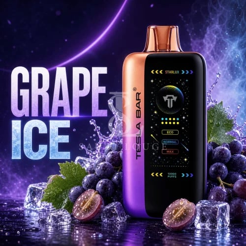 سحبة تسلا بار اكس تي 40 الف موشة عنب ايس TESLA BAR XT 40000 PUFFS GRAPE ICE