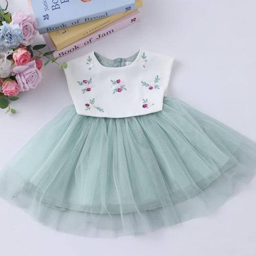 فستان بي بي تل بأبة سكري كبيرة ومطرزة