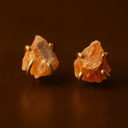 حلق فضة - كارنيليان