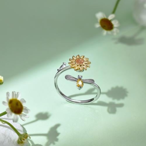 خاتم فضة - دوار الشمس الملكي