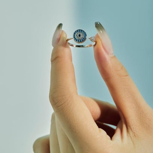 خاتم فضة - عين النور