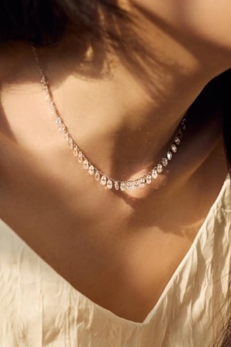 سلسلة فضة - قطرات الندى