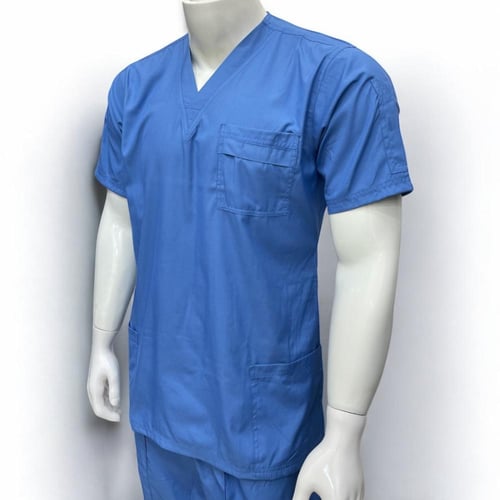 طقم سكراب طبي رجالي و نسائي بلون أزرق