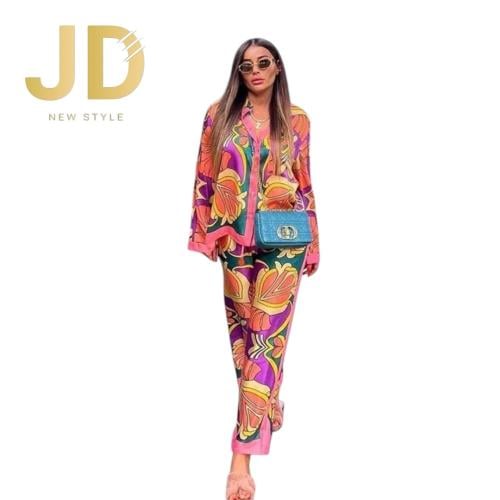 طقم نسائي مشجر فري سايز