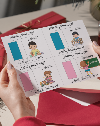 كروت توزيعات يوم الطفل العالمي مشكلة