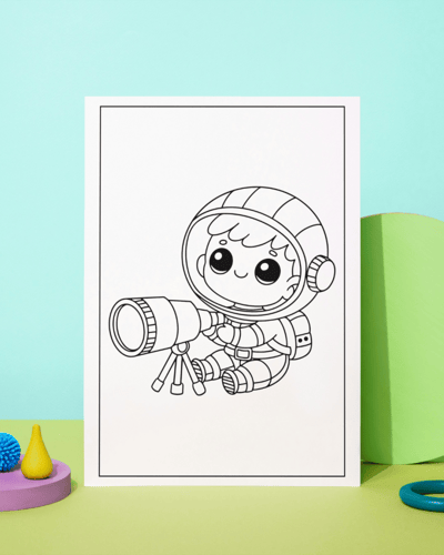 أوراق تلوين الفضاء