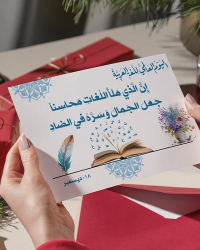 لوحات اليوم العالمي للغة العربية نموذج 2