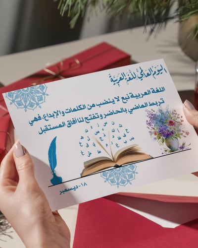لوحات اليوم العالمي للغة العربية نموذج 2