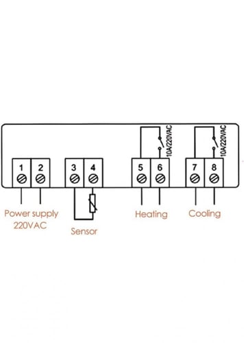 حراري رقمي متطور بتقنية STC-1000 DC 12V