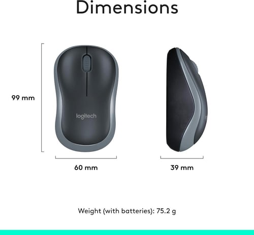 لوحة مفاتيح لاسلكية Logitech MK270 – اتصال 2.4GHz...