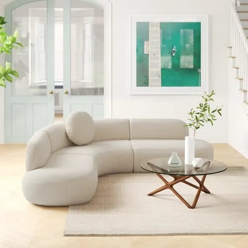 طقم كنب لورين زاوية حرف L – 6 مقاعد