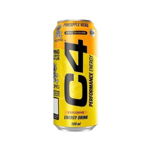C4 ENERGY DRINK PINEAPPLE HEAD 500MLX12