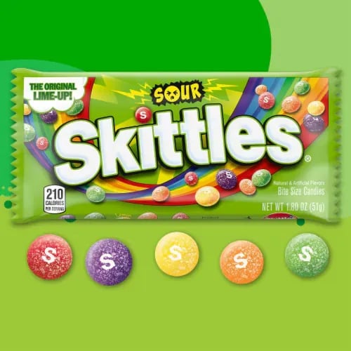 سكيتلز حامض (Sour Skittles) - 51 جرام