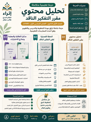 حزمة مقرر التفكير الناقد
