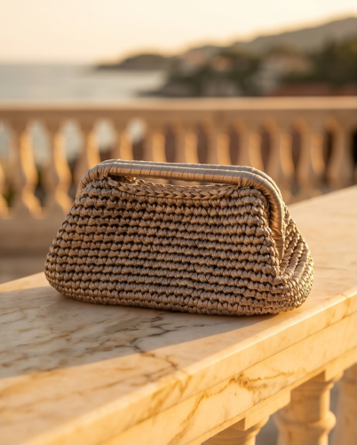 Bronze Metallic Clutch- Medium