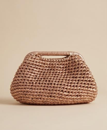 Rose Copper Metallic Clutch-Medium