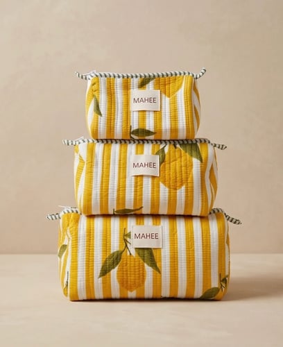 Lemons Pouches set of 3