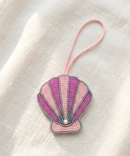 Shell Beaded Bag Charm