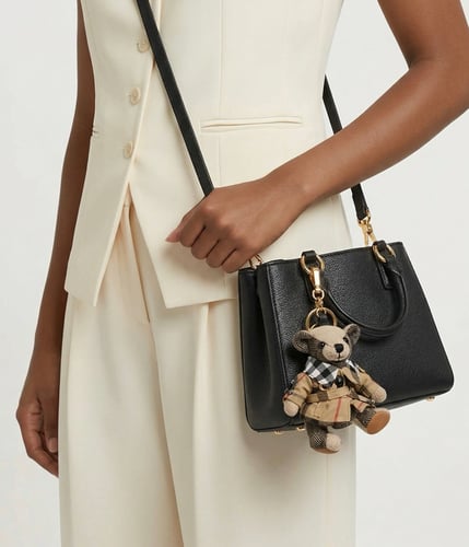 London Style Bear Bag Charm