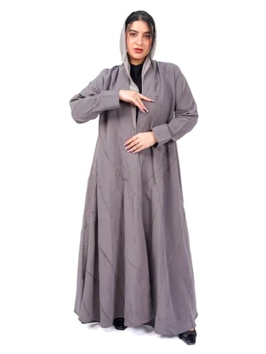 عباية حرير مغسول بقصة دبل كلوش