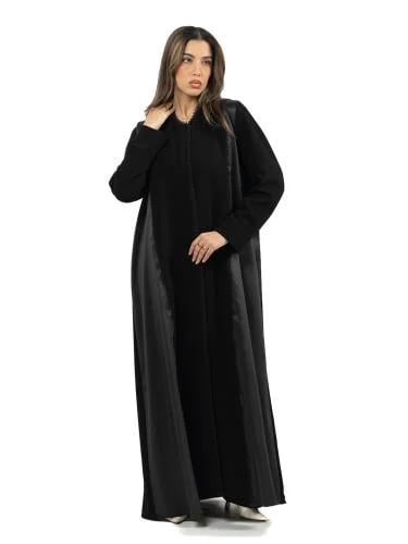 Ceramic abaya with subtle interwoven accents and d...