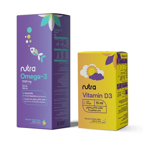 Nutra Omega 3 (150 ml) + Nutra Vitamin D3