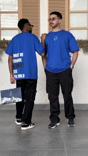 Blue Oversized T-shirt