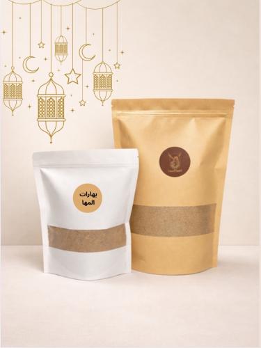 عرض رمضان كيلو قهوة + بهارات + ٦ فناجيل