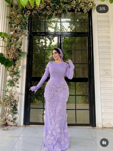 فستان 85باربي ورود تطريز ساتر وانيق وفخم