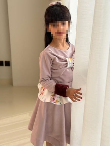 طقم بقماش الشامواه الوردي