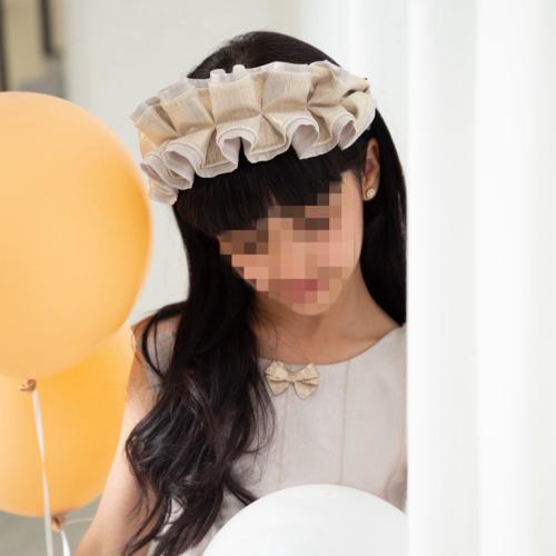 طوق شعر بقماش لامع