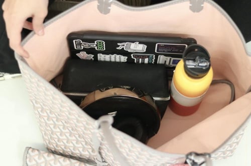 شنطة غويارد حجم ( M ) رمادي & وردي