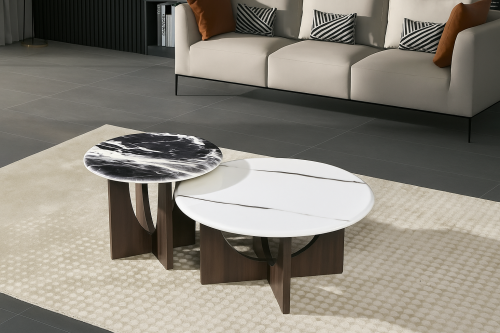 طقم طاولات قهوة متداخلة دائرية – تصميم مودرن يكمّل...