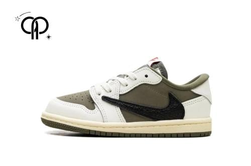 حذاء رجالي نايك ابيض مع اخضر a Jordan 1 Retro Low...