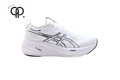 حذاء رجالي اسيكس ابيض مع اسود an Asics Gel-Nimbus...