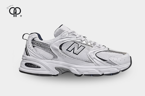 حذاء رجالي نيو بالانس ابيض مع رمادي pair of New Ba...