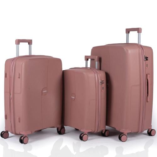Silicone travel bag set, 3 pieces, made of strong polypropylene material, with an elegant geometric design, with an additional exp...