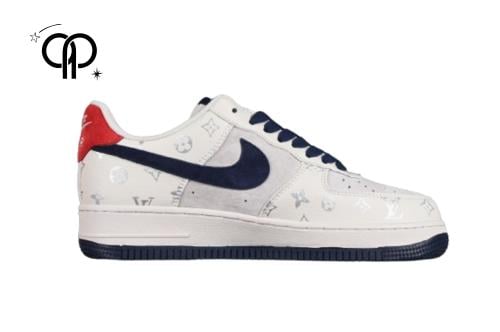 حذاء رجالي نايكي إير فورس × لويس فويتون ابيض مع از...