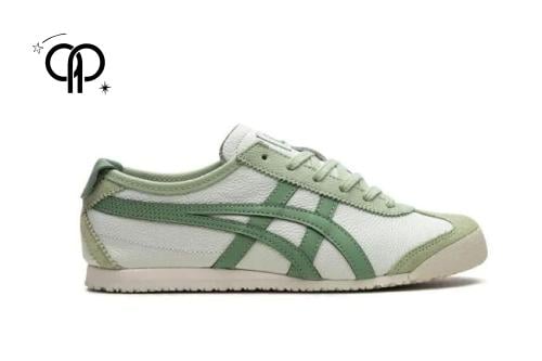 حذاء نسائي اسيكس ابيض مع اخضر an Onitsuka Tiger Me...