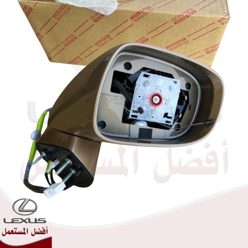 مراية باب ES350بني يمين موديل 07-09 بدون قزاز اصلي
