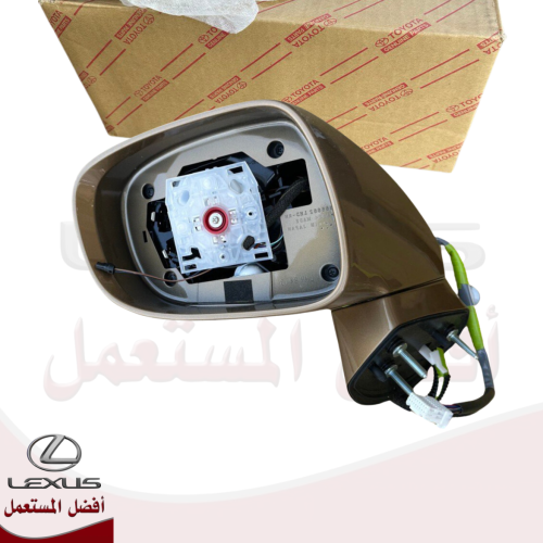 مراية باب ES350بني يسار موديل 07-09 بدون قزاز اصلي