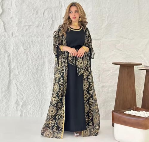 فستان مطرز قطعتين