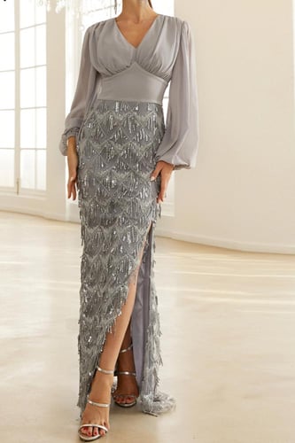 فستان طويل انيق