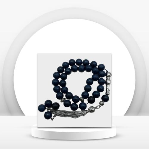 سبحة عقيق برازيلي كحلي فلكي