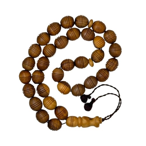 سبحة خشب زيتون فواحه معتقه بدهن مخلط العود الكمبود...