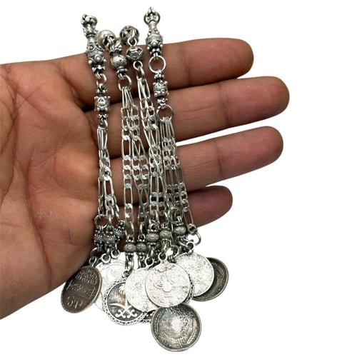 كركوشة أنتيمون مطلية فضة بصياغة قديمة – تعليقة سبح...