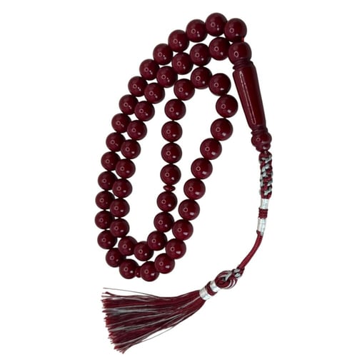 سبحة بكلايت بلجيكي فخمة – 51 خرزة بلون دم الغزال و...