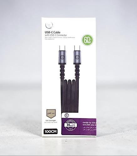 كيبل شحن USB C-C 60 w 100 cm