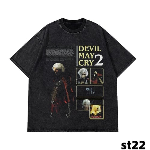 تيشيرت اوفرسايز ديفل ماي كراي devil may cry