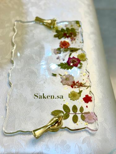 حديقة عصفور flower resin tray